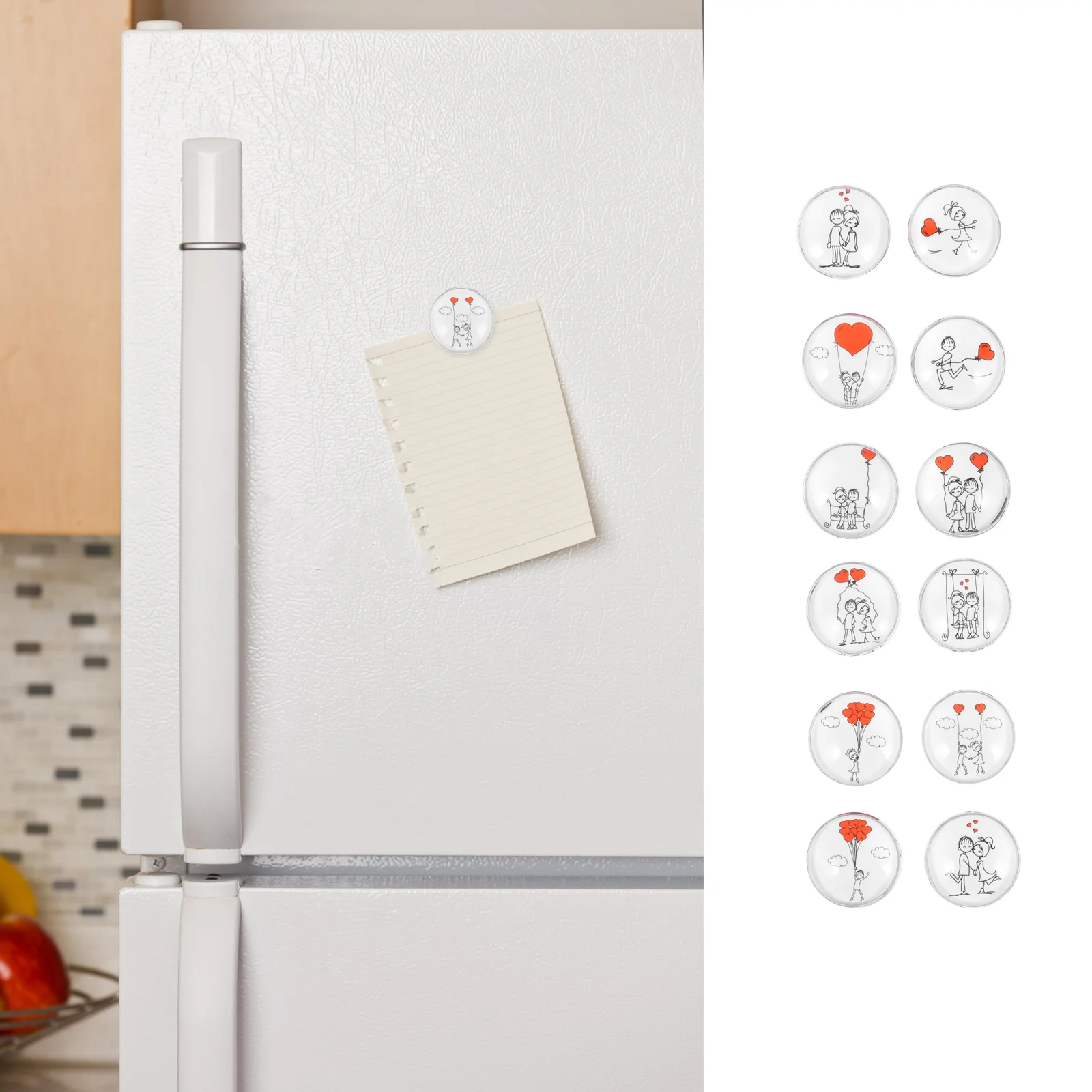 

Magnets Fridge Wedding Refrigerator Valentine Magnet Love Sticker Paperpattern Calendar Sday Heart Crystal