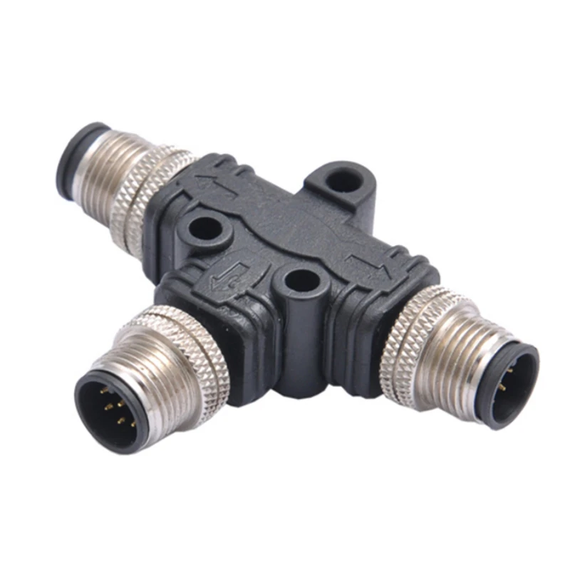 

m12 connector 5 poles 5 pin male female 4 ways sensor ac dc power adapter