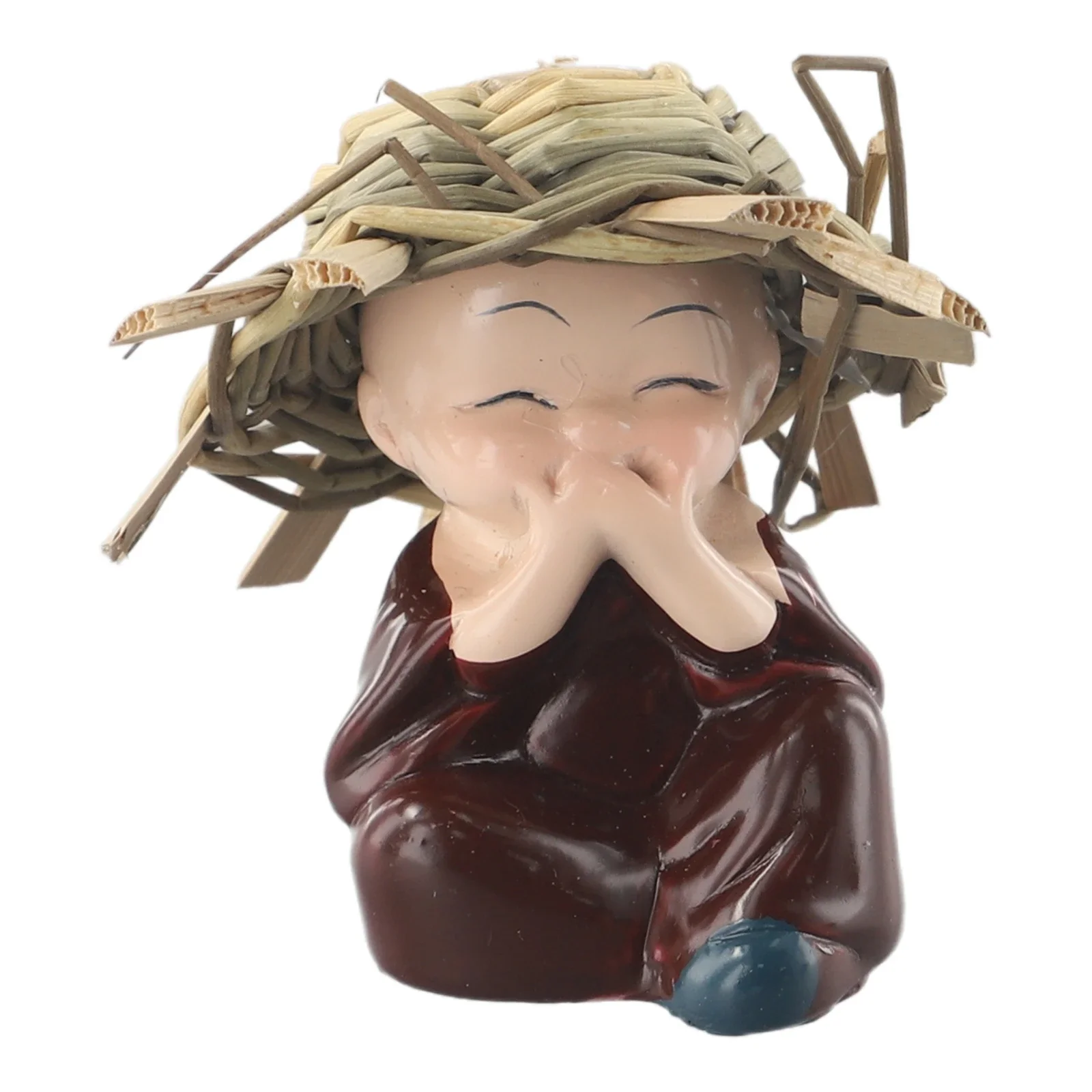 4 шт. милые скульптуры монахов кукла шаолин с соломенной шляпой статуя Будды из