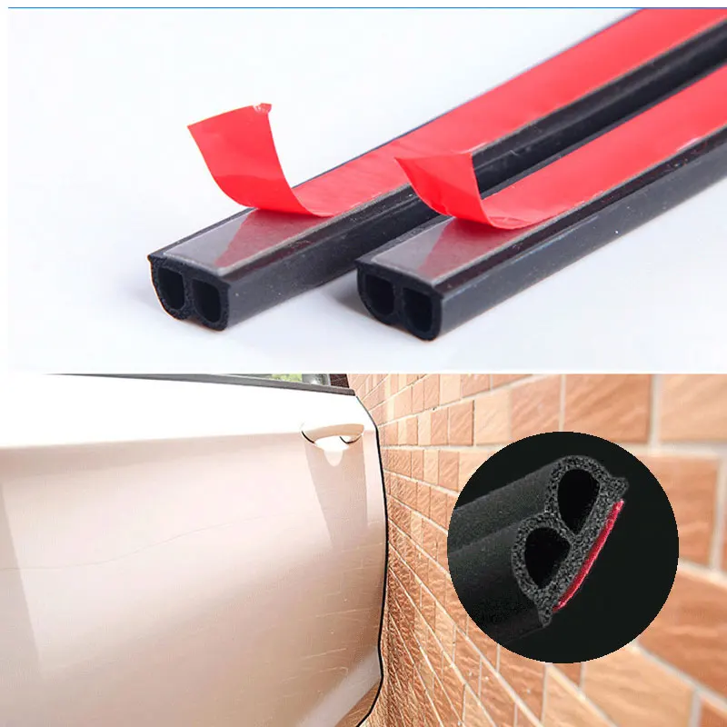 

1-25Meters B Type Car Door Seal Strips Sticker Weatherstrip Rubber Seals Sound Insulation Sealing Strip Automobiles Accessories