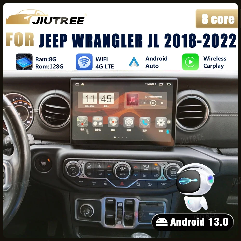 Android 13 CarPlay авто радио для Jeep Wrangler 3 JK 2011-2018 GPS мультимедийный плеер авторадио Navi