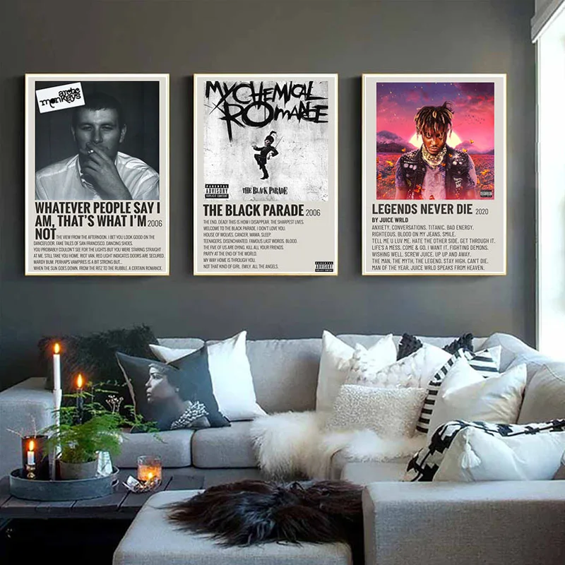 Постеры и наклейки на стену с изображением альбома донда Тайлера из белой бумаги