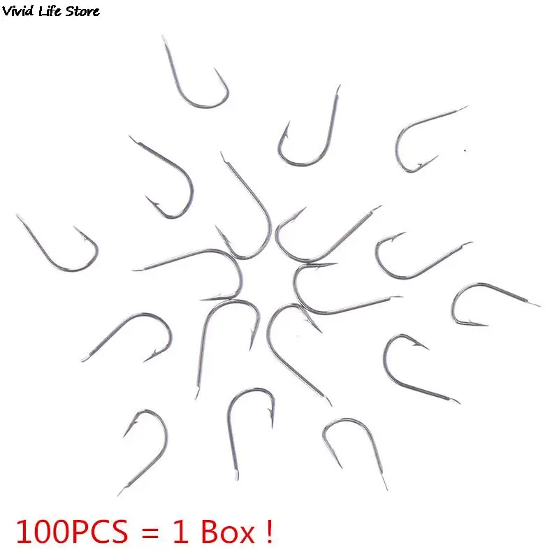 100 шт., 1 коробка, рыболовные крючки из высокоуглеродистой стали 100 шт., 1 коробка, рыболовные крючки из высокоуглеродистой стали