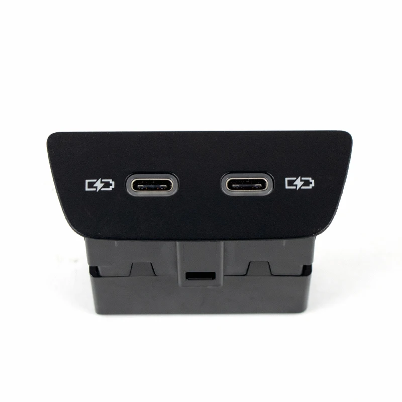Фото Разъем USB Type-C для задней зарядки 2G6 035 954 для VW Golf 8 MK8 Polo T-CROSS ID3, новый интерфейс Type-C с двумя отверстиями №3