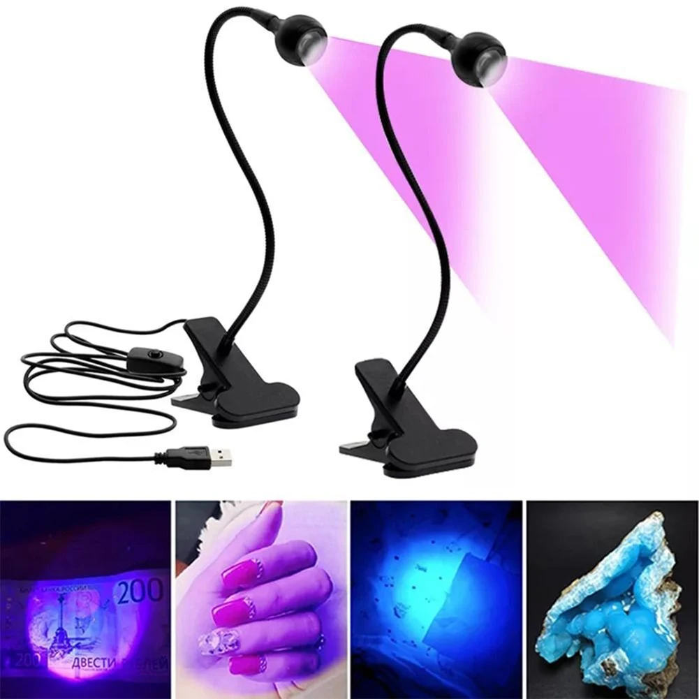 

LED UV Light for Gel Nails Flexible Clip-On Desk USB American Pose Nail Drying Lamp Mini Manicure Dryer Equipment Tools