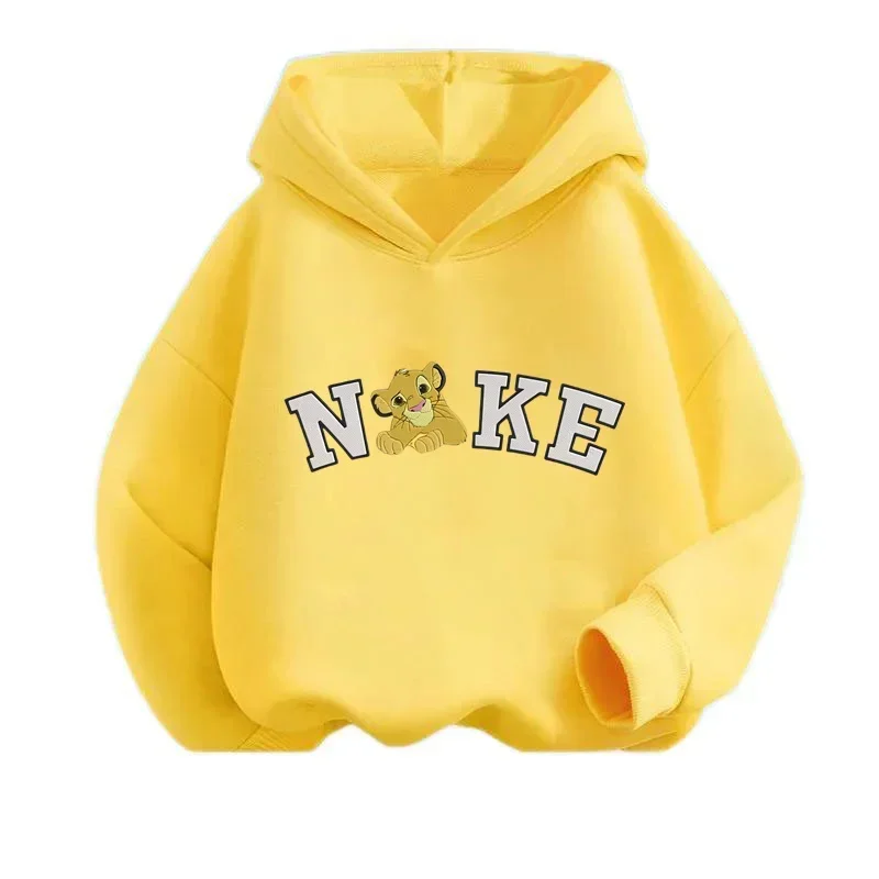 Детская толстовка унисекс с принтами мультяшных животных Король Лев Симба и Осел