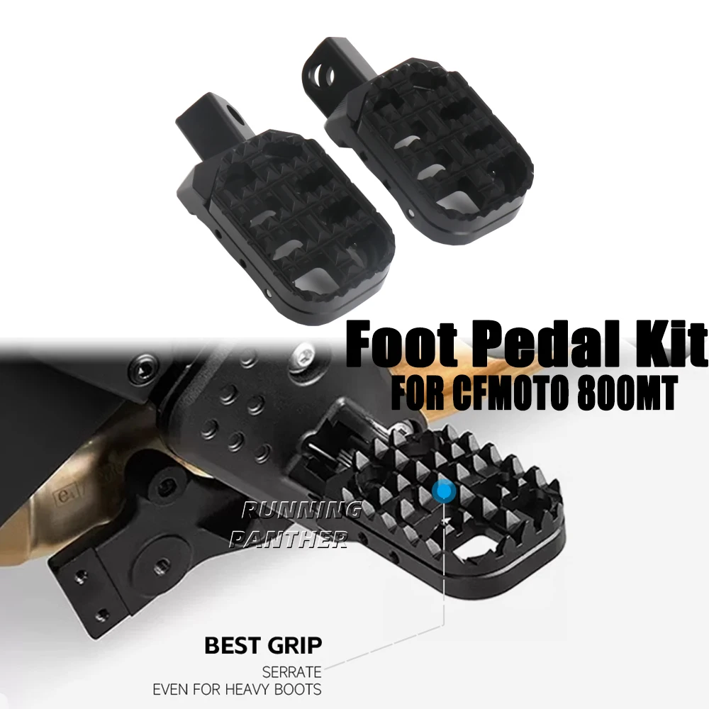 Для CF MOTO CFMOTO 800 MT 800MT 800mt Mt мотоциклетные черные серебристые подножки алюминиевая