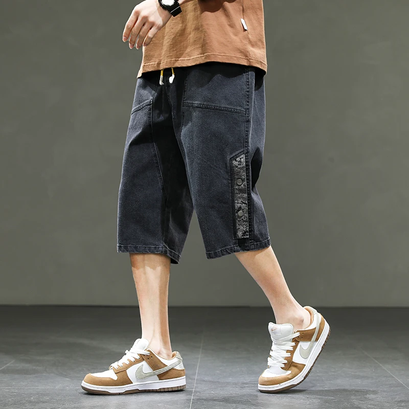 Big Size Denim Shorts Men Summer 