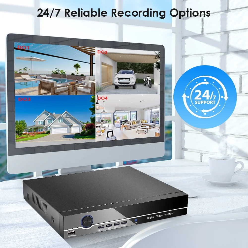 BESDER Видеорегистратор H.265 Max 4K 16CH 4K/ 9CH 32CH видеорегистратор системы безопасности