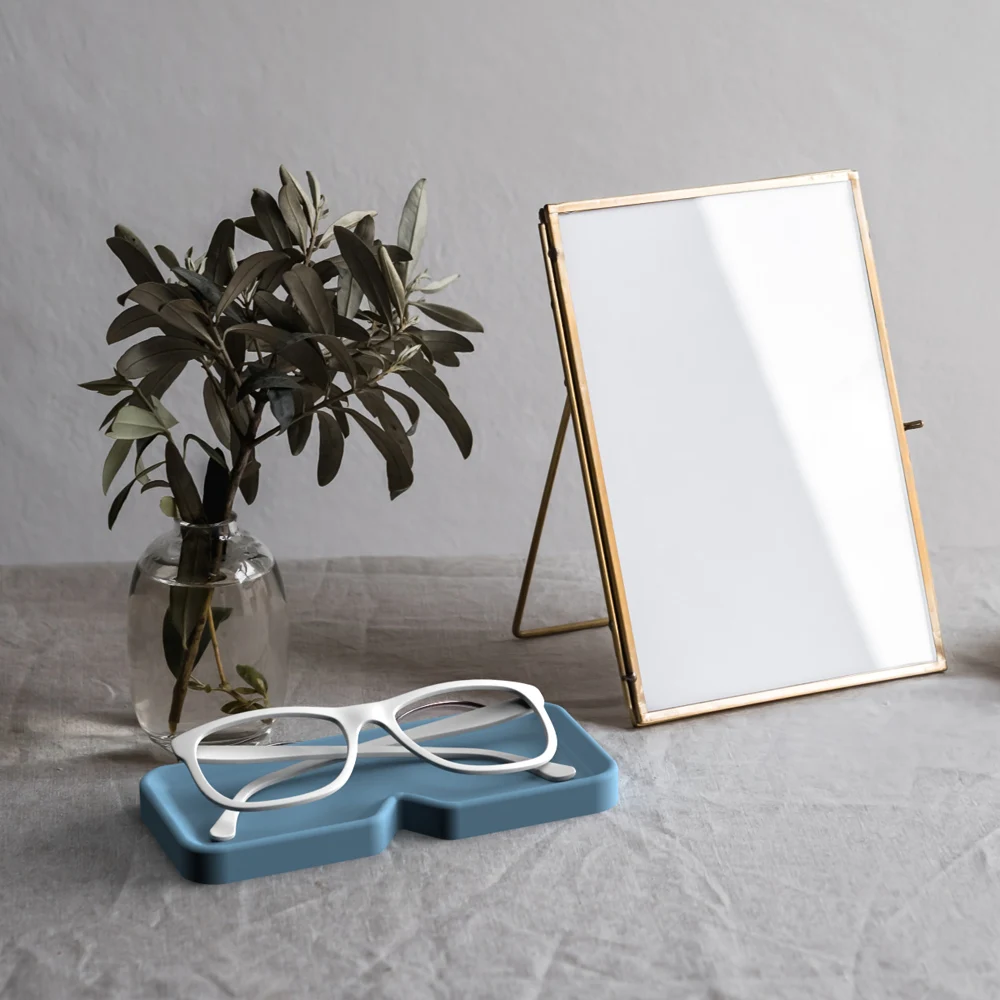 

Storage Tray Mold Glasses case Tray Silicone Mold Creative hand-made silicone mould for Office Furniture Storage plate mould