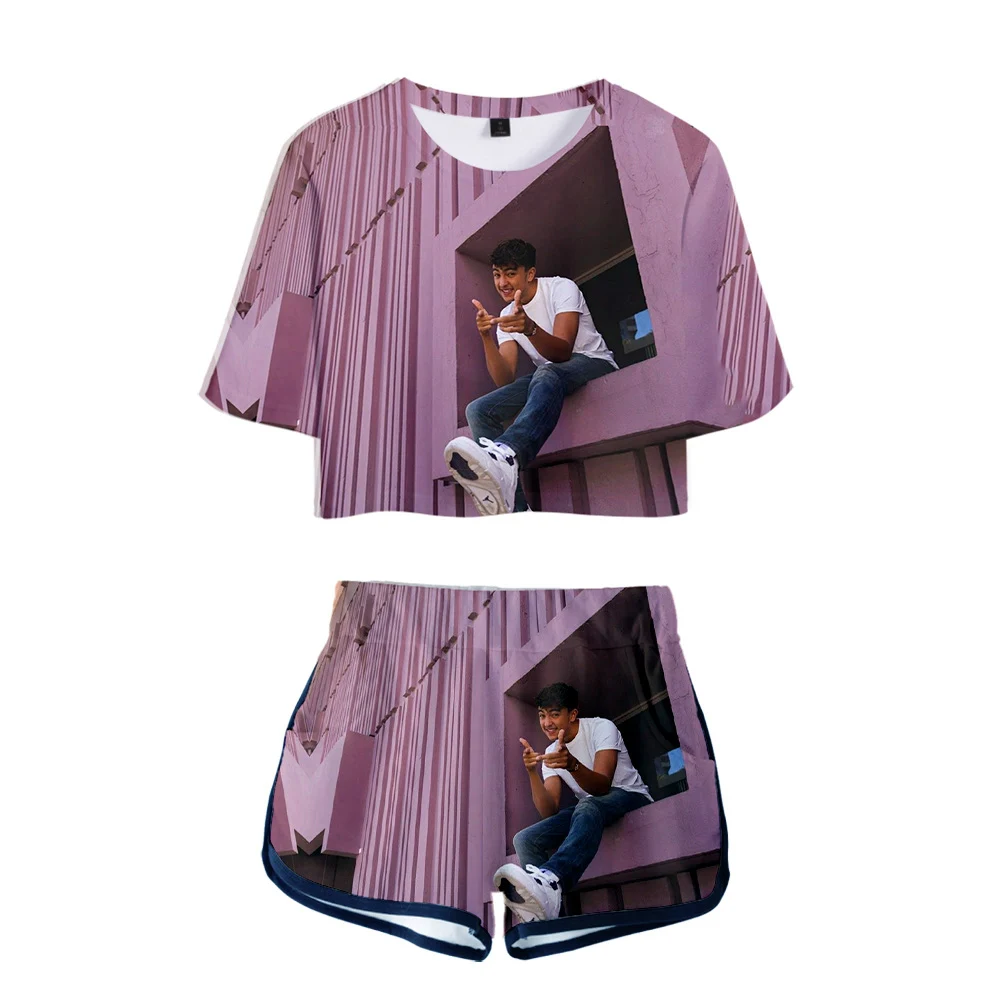 Комплект из двух предметов в стиле хип-хоп с 3D принтом