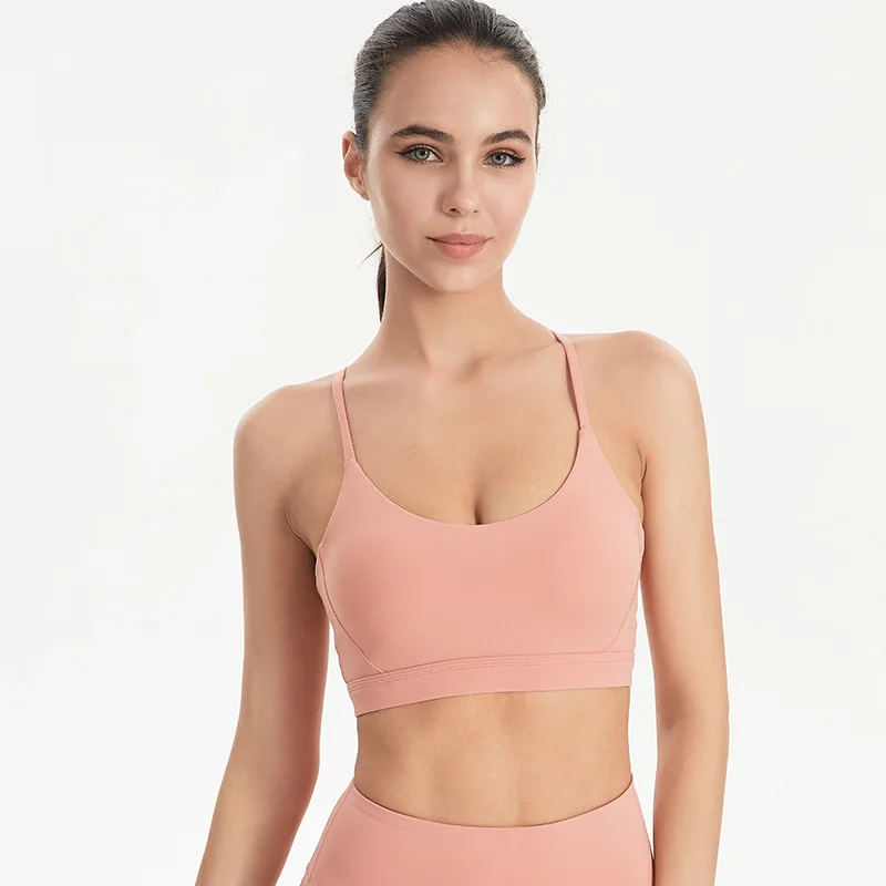 

Спортивный Бюстгальтер Для Йоги в европейском и американском стиле, высокоинтенсивное нижнее белье для бега, фитнеса, красивой спины, Быстр...