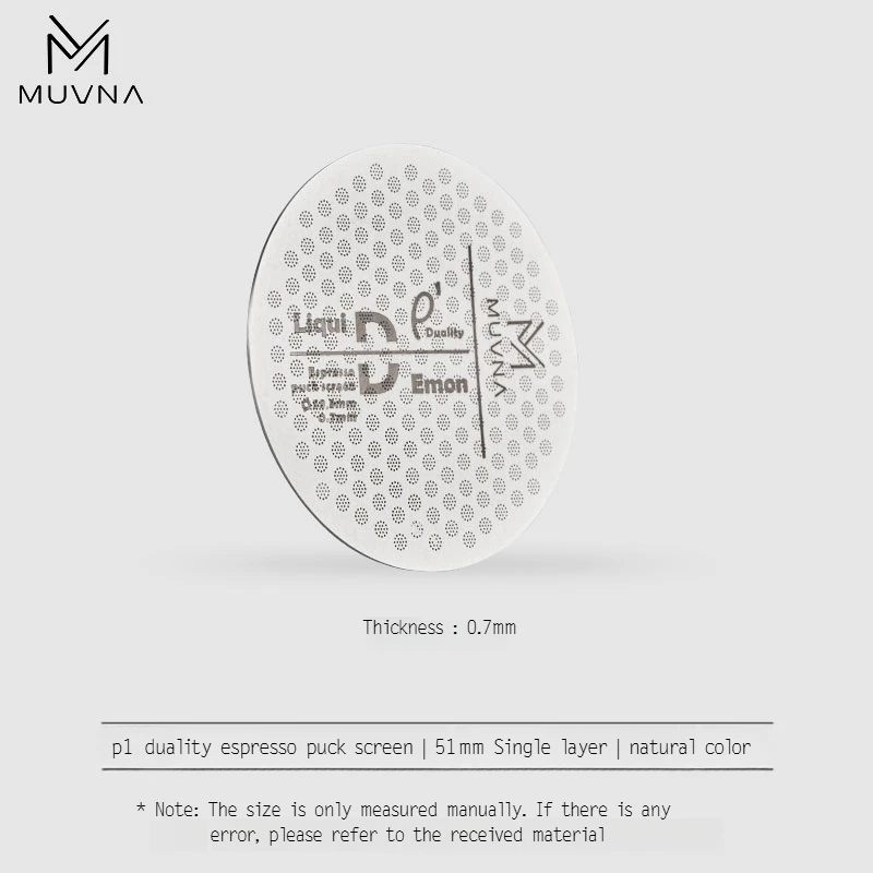

MUVNA Ультратонкая шайба для эспрессо, многослойные металлические фильтры для кофе из нержавеющей стали для корзины портафильтра диаметром 51/54/58 мм