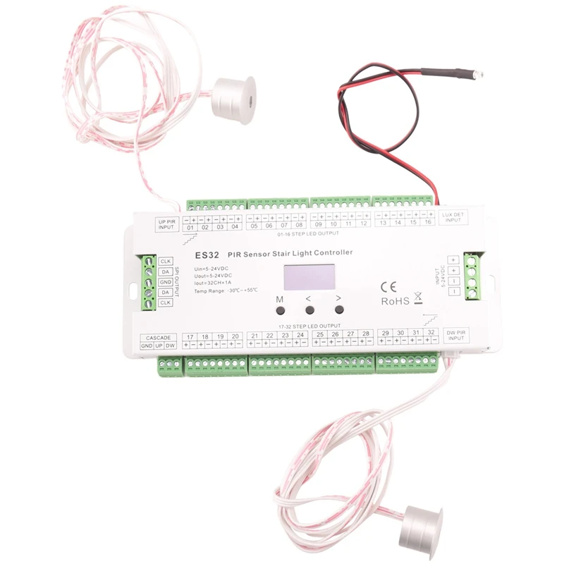 32CH ES32 пассивный инфракрасный датчик освещенности лестницы контроллер