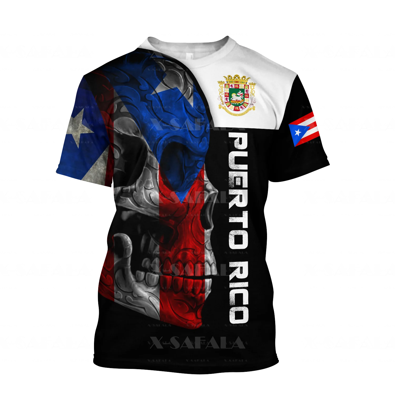 

Coqui Puerto Rico Frog Taino Flag Skull Tattoo 3D Print Mesh Fiber TShirt Top Summer Tee Men Streetwear Short Sleeve Casual