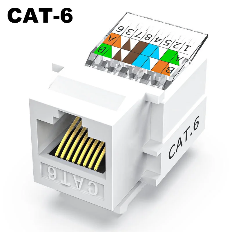 

Cat6 RJ45 Tool-Less Keystone Ethernet Module Female Jack Clip UTP Network Punch Down Connector Wall Adapter Coupler socket