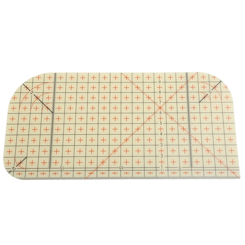 

Professional Ironing Ruler Quilting Rulers Resin Patchwork Ruler High Accuracy for Precision Cutting Sewing 20cm Length