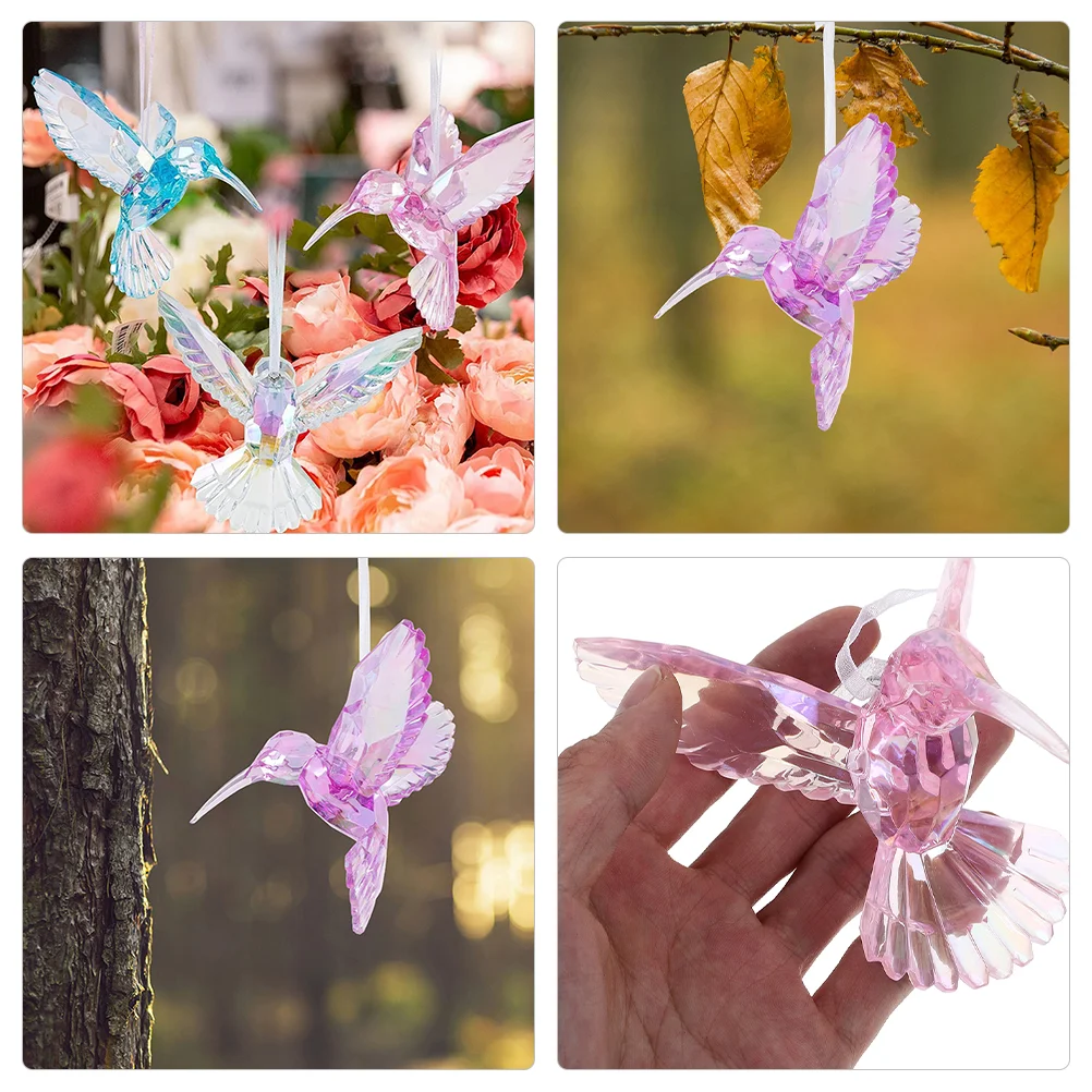 3 шт. украшения для рождественской елки с птицами акриловый кулон украшение в