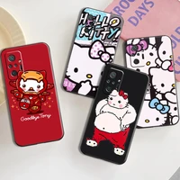 hello kitty phone case for xiaomi redmi note 9 7 7a 9t 9a 9c 9s 9 8 pro 8t 8 2021 5g liquid silicon funda silicone cover back