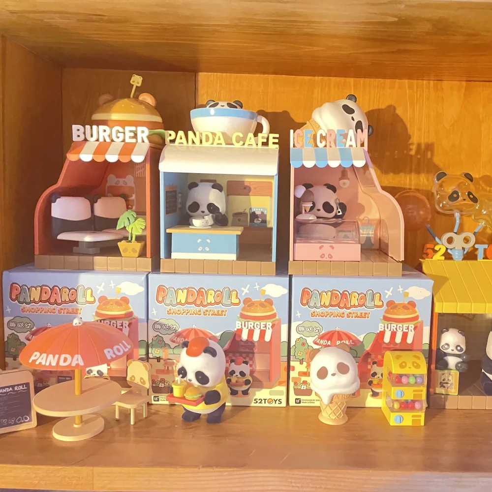 Глухая коробка игрушки панда рулон шоппинг уличная серия Fubao Huahua настольные