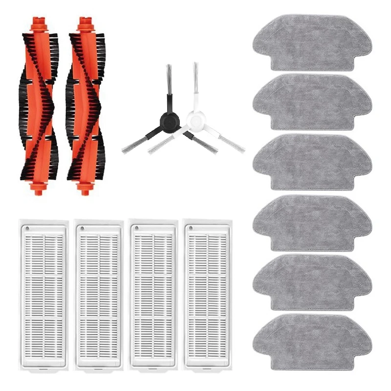 

14Pcs For Xiaomi Mijia STYTJ02YM Robot Vacuum Mop Cleaning Robot Main Side Brush Hepa Filter Mop Cloth