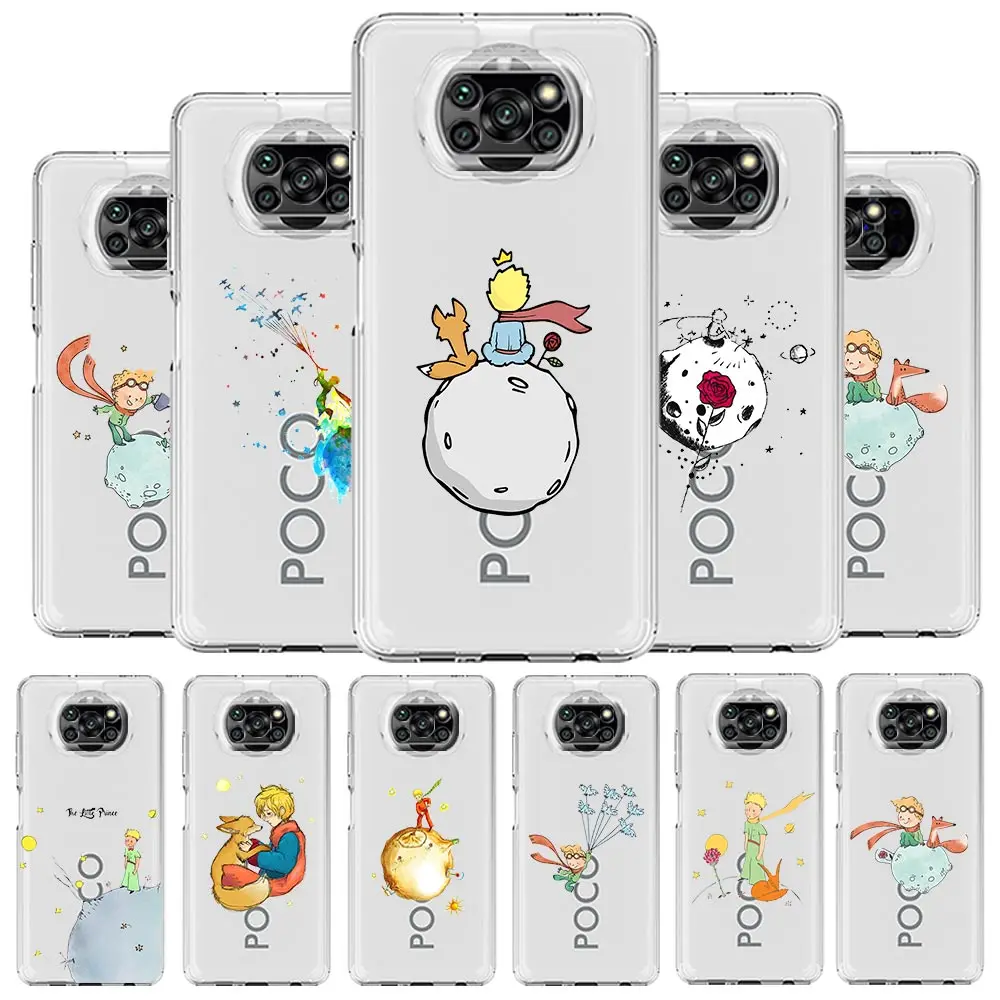 

The Little Prince Anime Phone Case For Xiaomi Mi 12T 10 12 Lite 11 Ultra 11X 11T Pro 11i Poco X4 X3 NFC F3 F4 M3 M4 Clear Cover