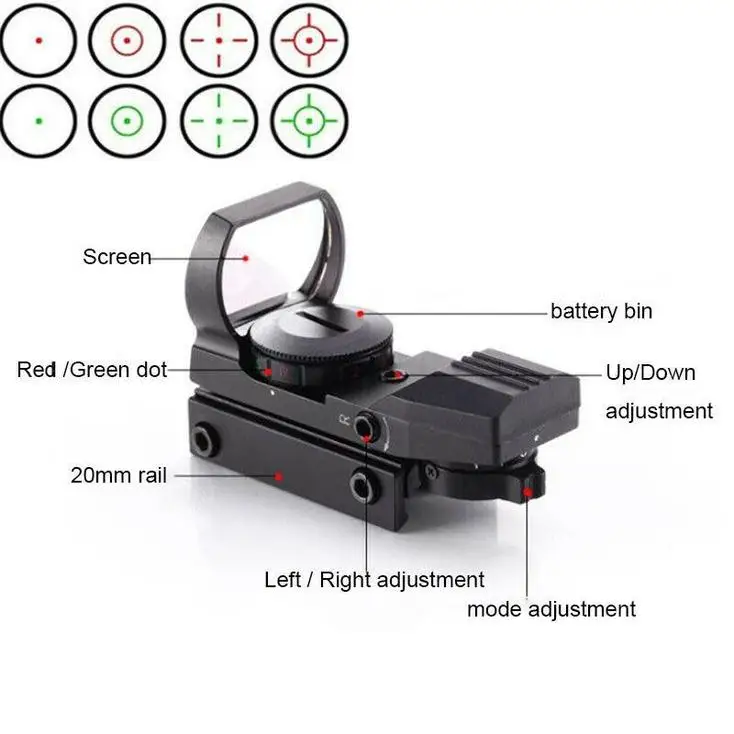 

Tactical Hunting HD101 Red/Green Dot Reflex Holographic Sight