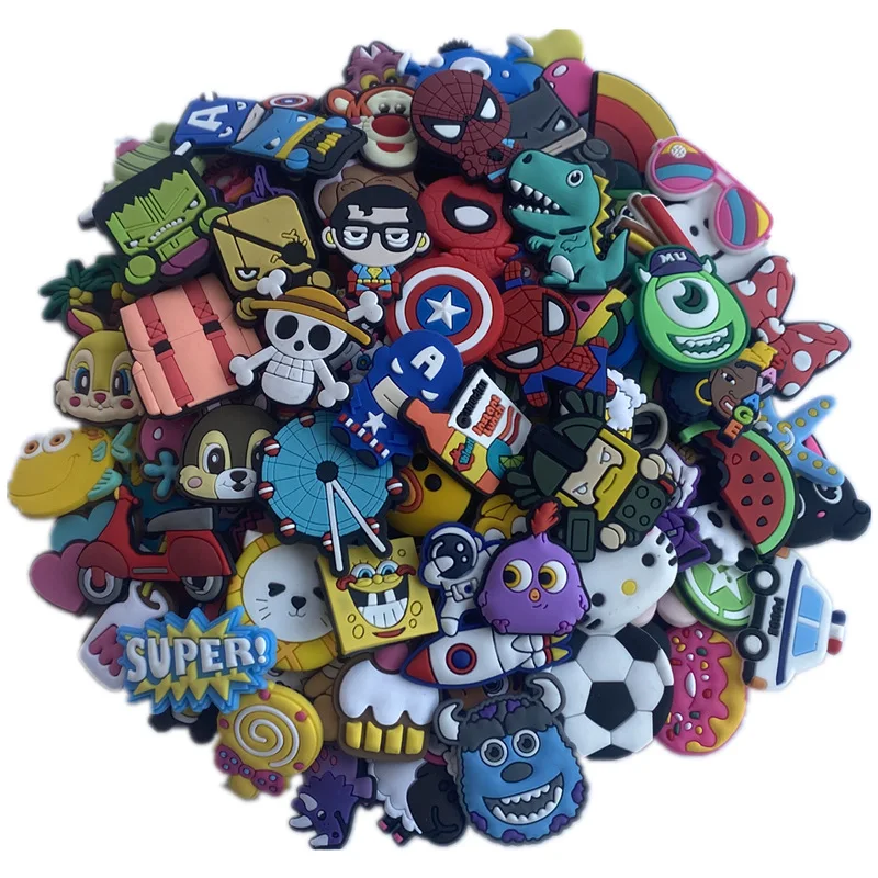 Mixstyle 100 120PCS Game Movies Charms For Croc Cute Kawaii Anime Cartoon Shoe Decoration Buckle Accessories Party Gifts