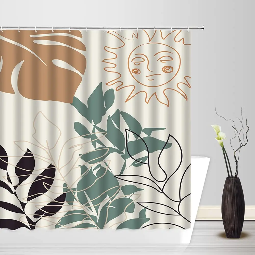 Рождественская Фотоштора для душа олень картина маслом зимний пейзаж сосновый