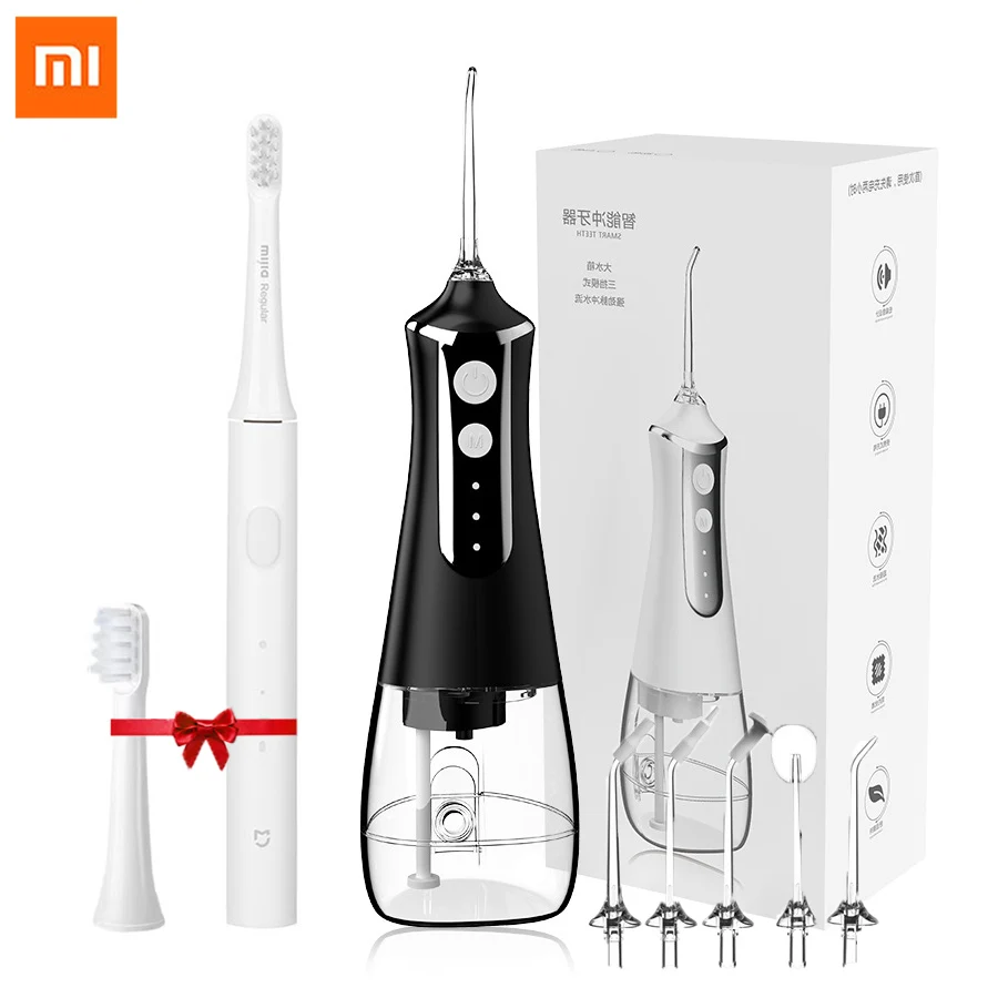 

Профессиональный ирригатор полости рта Xiaomi, электрическая зубная щетка с водяной струей, набор T100, беспроводной ирригатор полости рта с USB-зарядкой
