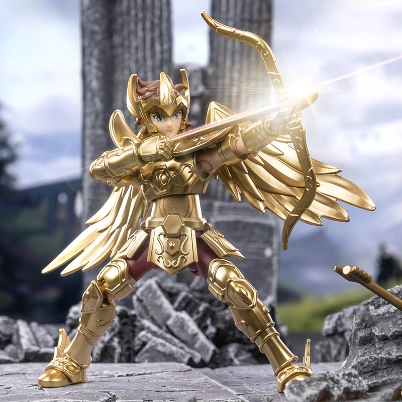 Фото Оригинальные анимационные периферийные игрушки Saint Seiya, версия Galaxy, золотая ткань, Aiolos Shura Ikki Shun, подвижная модель, коллекция фигурок №2