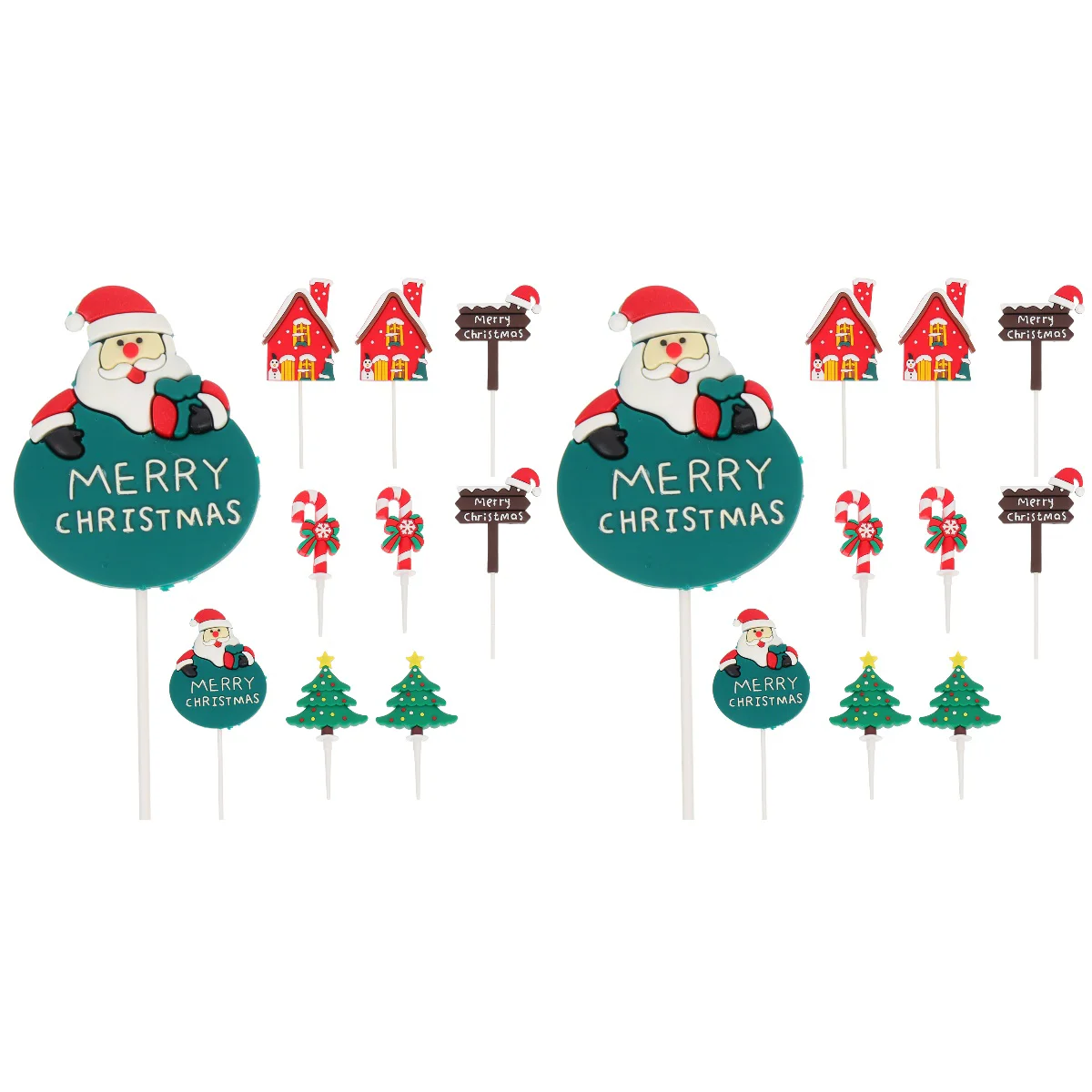 

20 Christmas Cake Christmas Cupcake Decors Xmas Cake Picks