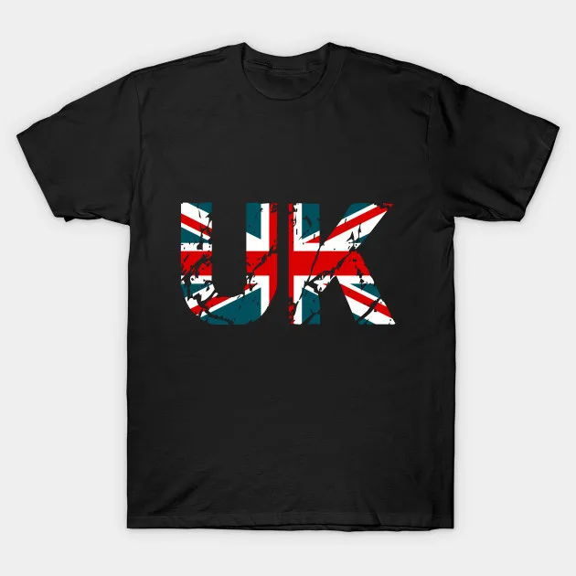 

Fashion Design United Kingdom Flag Letter Printed T-Shirt 100% Cotton O-Neck Summer Short Sleeve Casual Mens T-shirt Size S-3XL