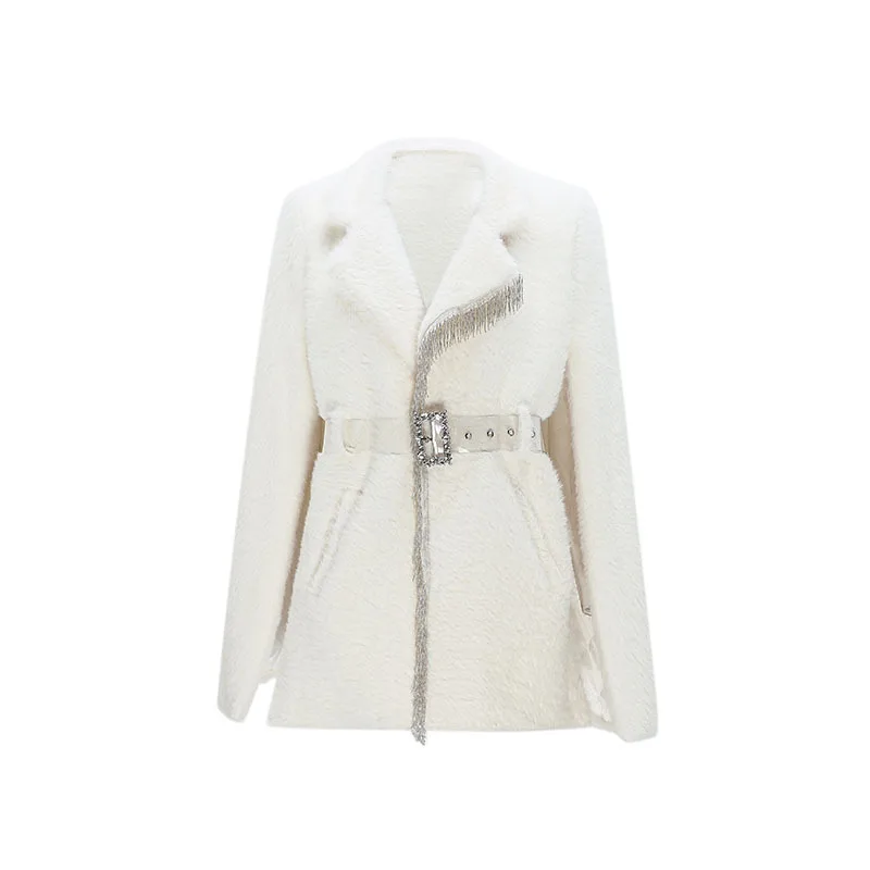 Женская Толстая теплая длинная куртка осенне-зимняя накидка пальто женская