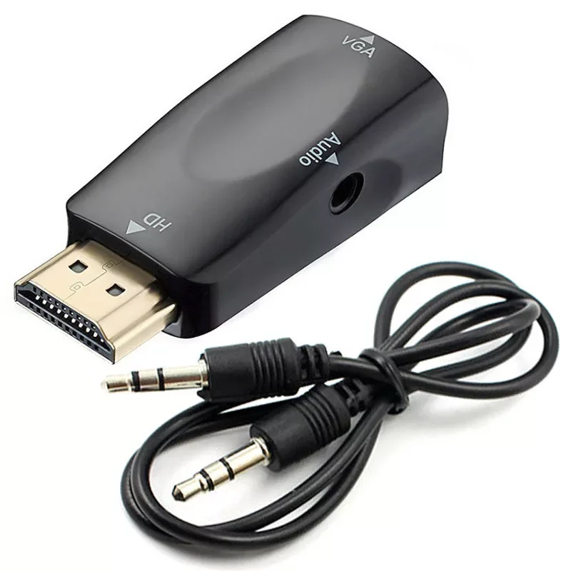 

2022 Trend Male to VGA Female Adapter HD 1080P Audio Cable Converter For PC Laptop TV Box Computer Display Projector
