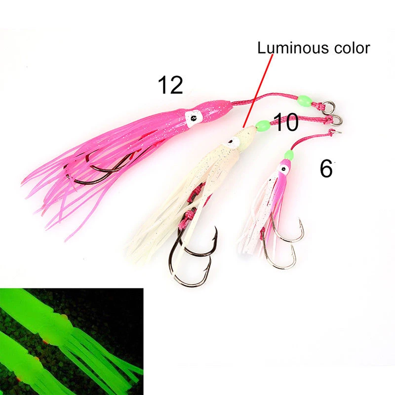 

2 шт., светящаяся приманка-Осьминог для морской рыбалки