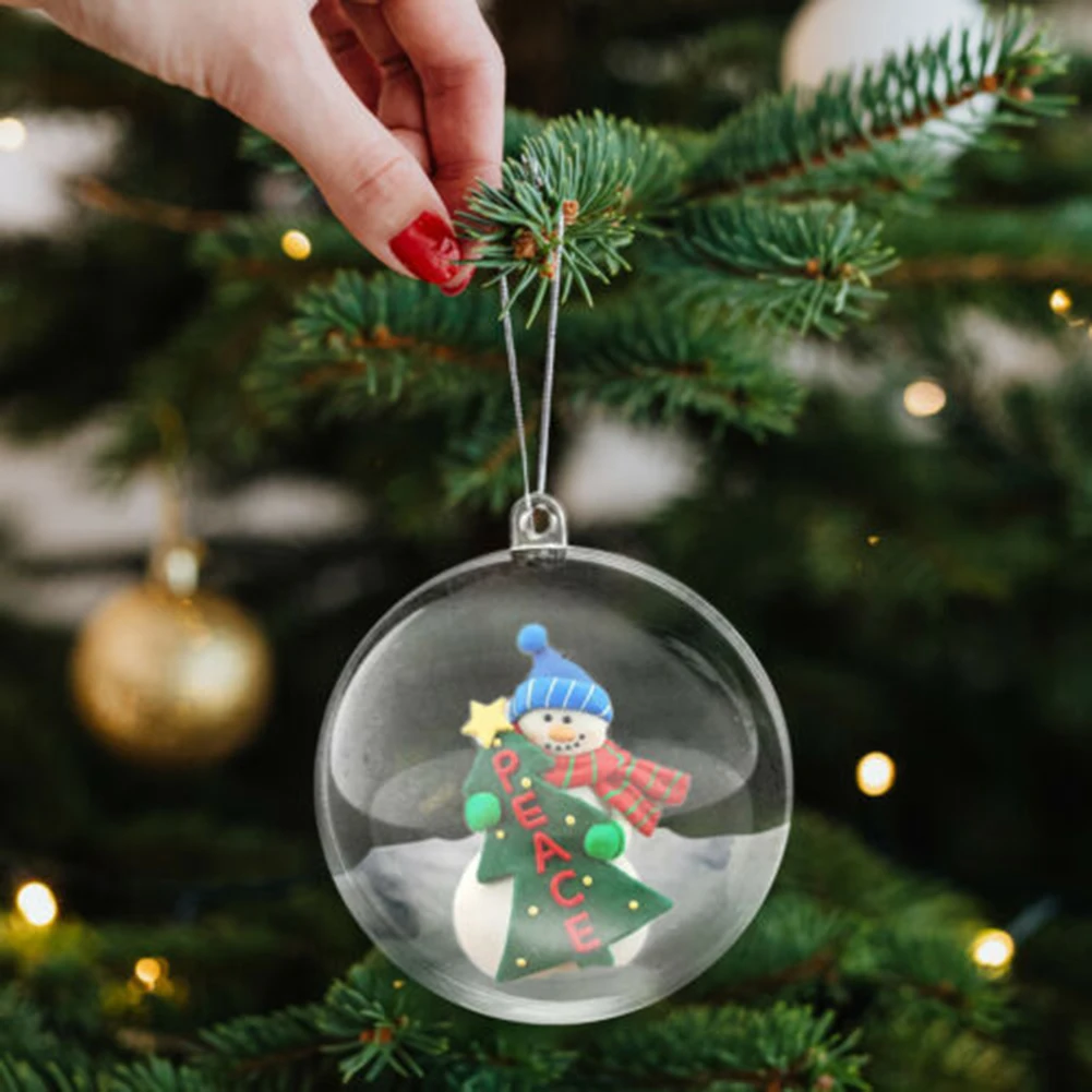 

Прозрачный Рождественский Бал прозрачная наполняемая Елочная подвесная елка, подвесное украшение, рождественские украшения для дома, Подарочная коробка для детей