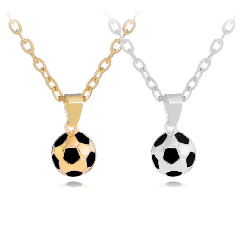 

Trendy 2022 Soccer Charm Necklace Pendant Football Link Chain Sports Ball Jewelry Women Men Children Gifts Wold Cup