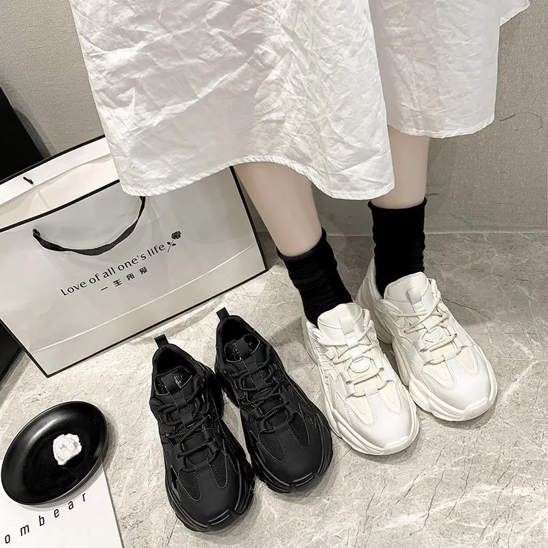 Women Chunky Sneakers Ladies Casual Shoes Fashion   Female Thick Sole Sport  Big Size  Zapatos De Mujer