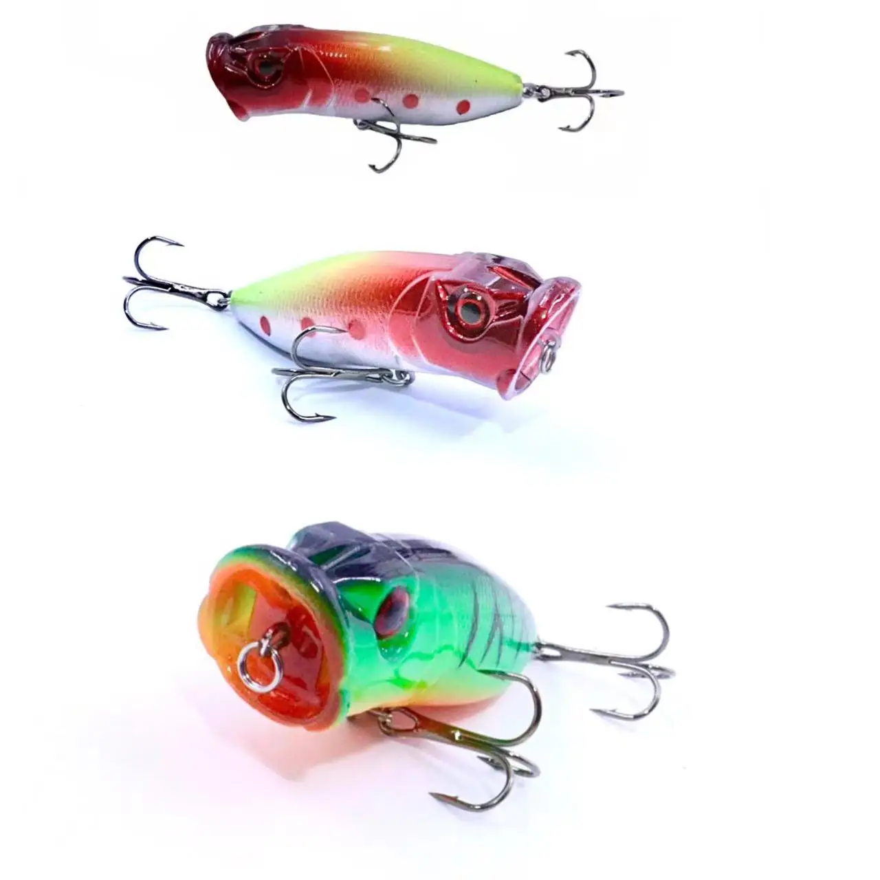 

Señuelo De Pesca De 5 Sets Of Wave Bait 7.3cm/12g Hard Plastic Manual Manufacturing swing Fish Trap Popper Floating Fresh Water