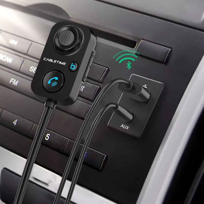 

Bluetooth Receiver 5.1 AUX Audio 3.5mm Wireless Adapter for Hands-Free Car Amplifier Speaker Headphone C416