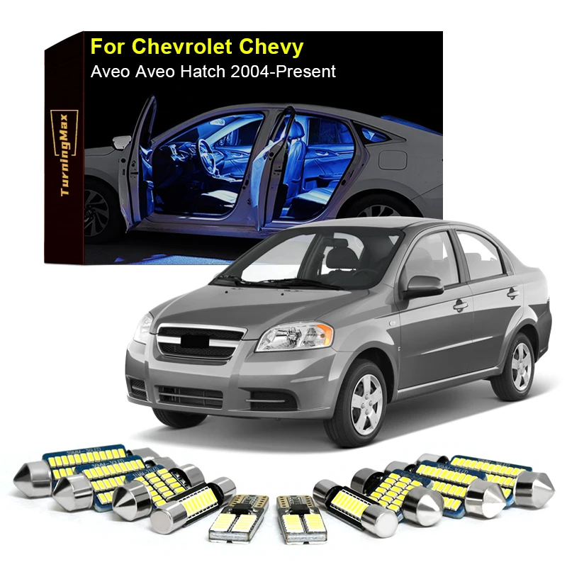 

Canbus Interior Lighting LED Bulbs Kit For Chevrolet Chevy Aveo Hatch 2004-Now Dome Map Trunk Indoor Lamp Lights Car Accessories