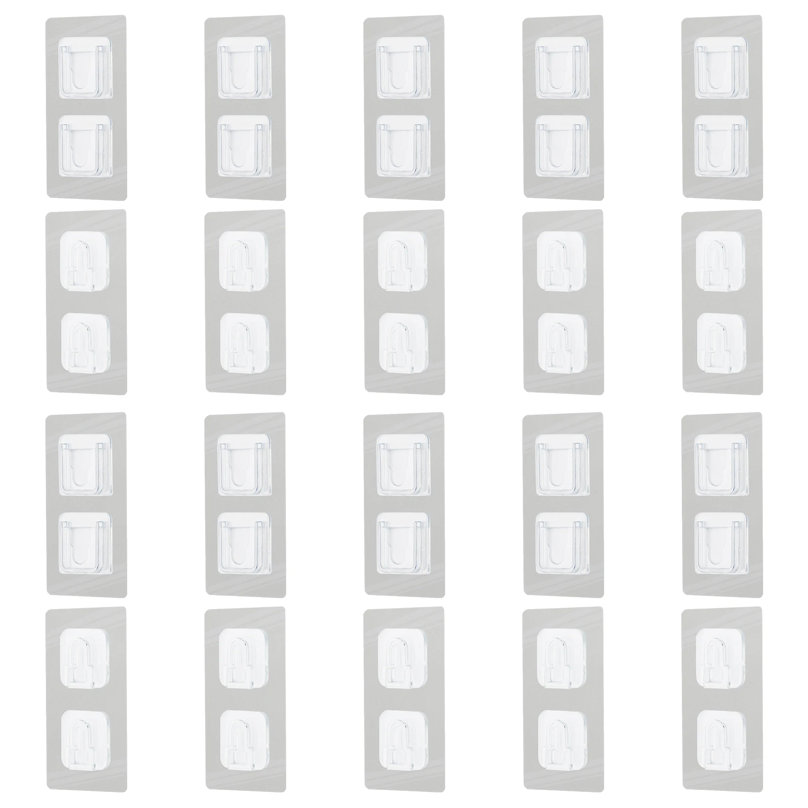 

10pairs/pack Clear Shelf Traceless Screw Free Home Bracket Fixer Wall Mount Power Strip Holder Self Adhesive Support Wifi Router