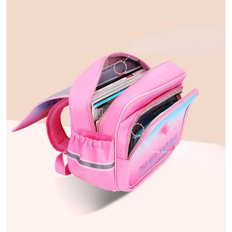 Primary School Students Horizontal Bags for Girls Boys New Cute Children Cartoon Astronaut Unicorn British Style Backpacks Hot