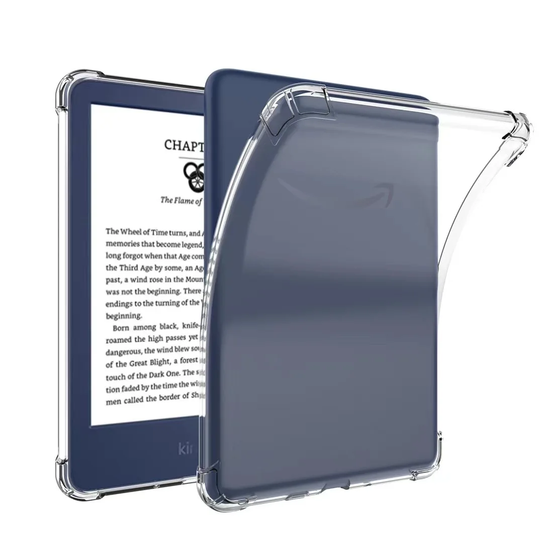

Силиконовая задняя крышка для 6-дюймового нового Kindle (выпуск 2022 года) 11-го поколения, Прозрачная мягкая задняя крышка из ТПУ