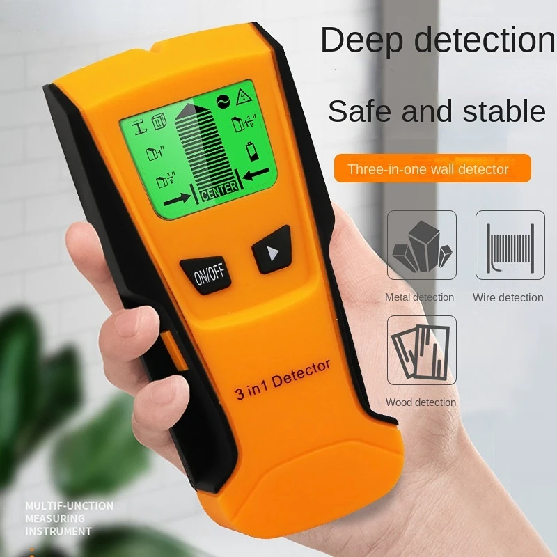 

3 In 1 Metal Detector Find Metal Wood Studs AC Voltage Live Wire Detect Wall Scanner Electric Box Finder Wall Detector