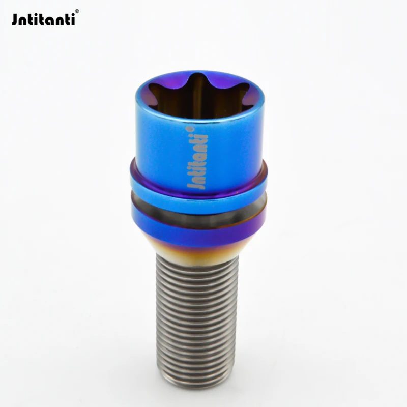 

Jntitanti Gr.5 titanium Wheel PCD Screw bolt M14*1.5*28-45mm Torx with Free cone washer and key Mercedes-Benz Maybach car