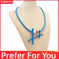 barwodo simple statement necklace for women multicolor pendant big pearl ethnic clothes jewelry accessories design necklace