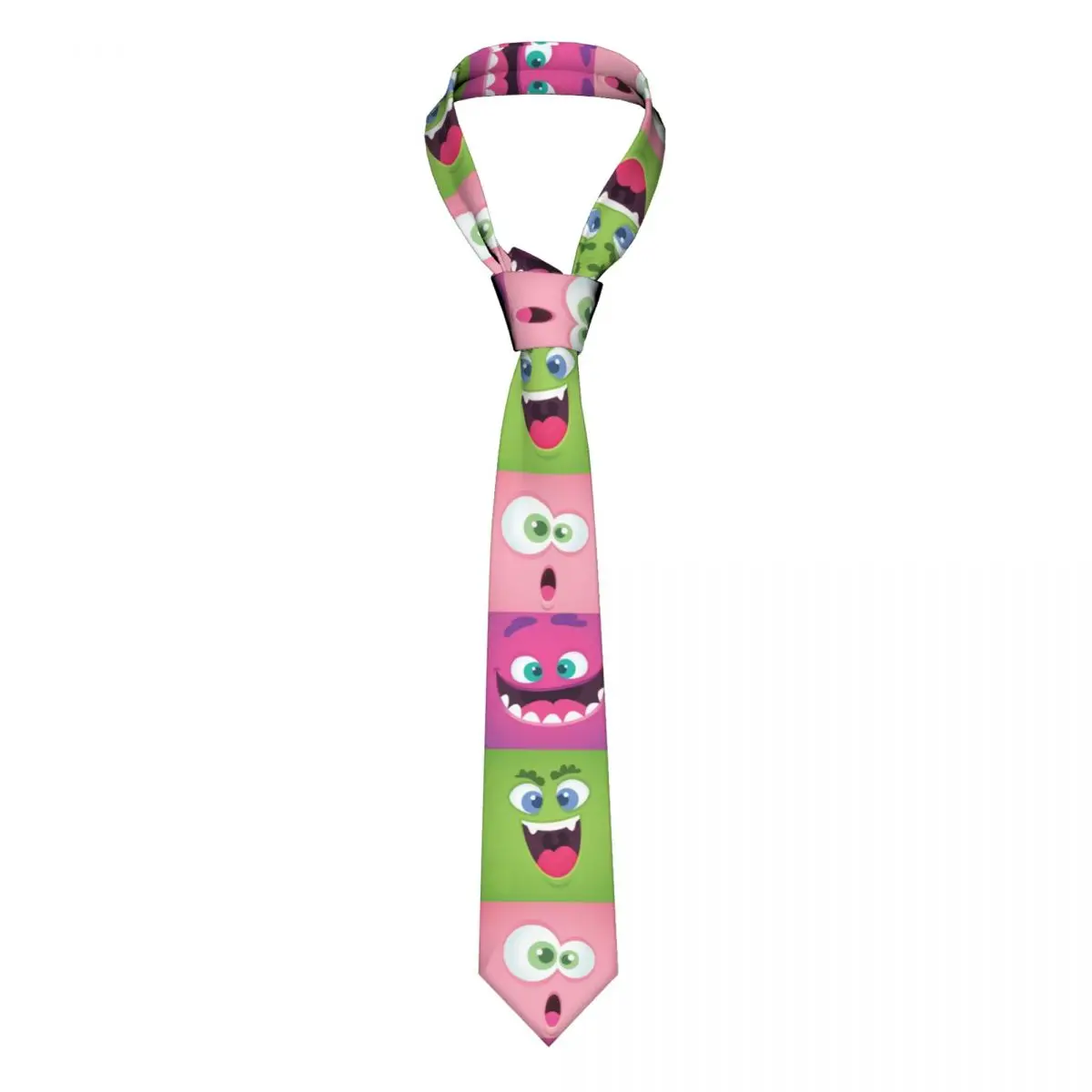 

Monster Faces Men Necktie Slim Polyester 8 cm Classic Neck Ties for Men Shirt Accessories Cravat Gift