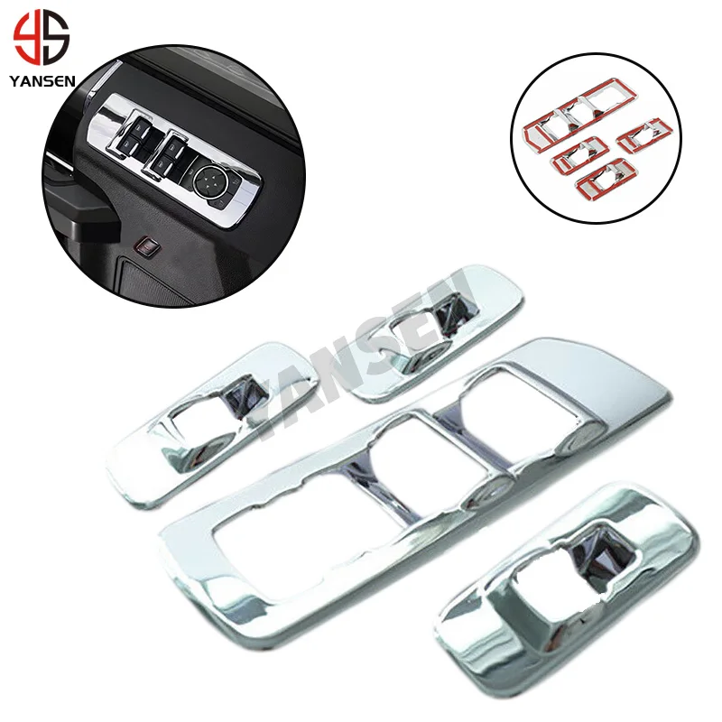 

For Ford F150 2015-2019 ABS Window Lifter Switch Button Trim Frame Cover Sticker Car Interior Decoration Accessories